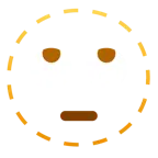 dotted line face + face with rolling eyes
