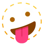 dotted line face + zany face