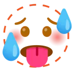 dotted line face + hot face