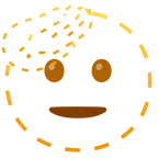 dotted line face + saluting face